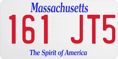 MA license plate 161JT5