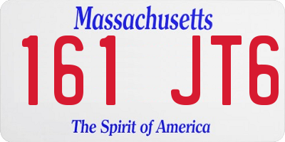 MA license plate 161JT6