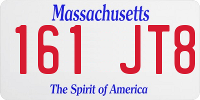 MA license plate 161JT8