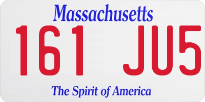 MA license plate 161JU5