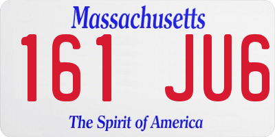 MA license plate 161JU6