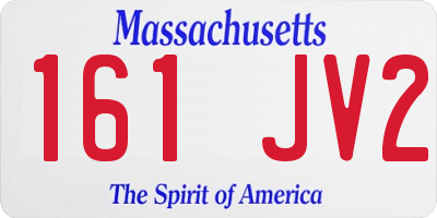 MA license plate 161JV2