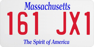 MA license plate 161JX1