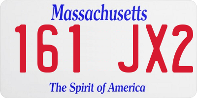 MA license plate 161JX2