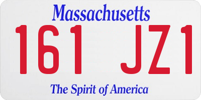 MA license plate 161JZ1