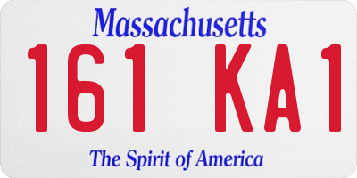 MA license plate 161KA1