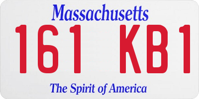 MA license plate 161KB1