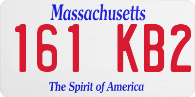 MA license plate 161KB2
