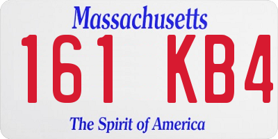 MA license plate 161KB4