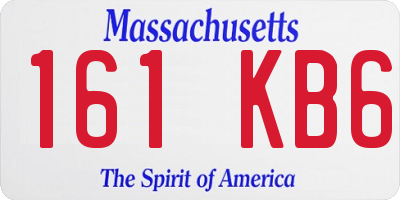 MA license plate 161KB6