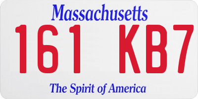 MA license plate 161KB7