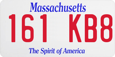MA license plate 161KB8