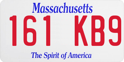 MA license plate 161KB9