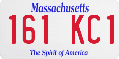 MA license plate 161KC1