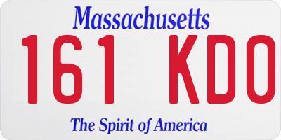 MA license plate 161KD0