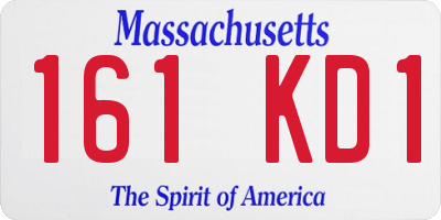MA license plate 161KD1