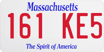 MA license plate 161KE5