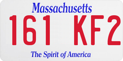 MA license plate 161KF2