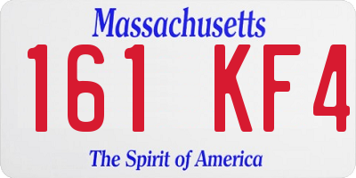 MA license plate 161KF4