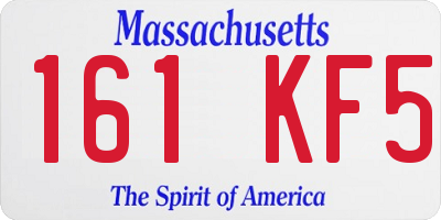 MA license plate 161KF5