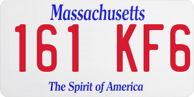 MA license plate 161KF6