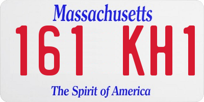 MA license plate 161KH1