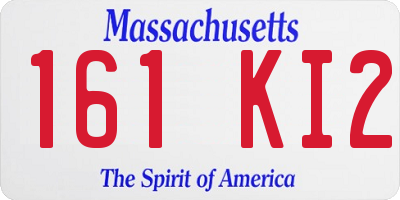 MA license plate 161KI2