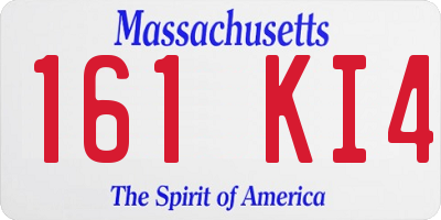MA license plate 161KI4