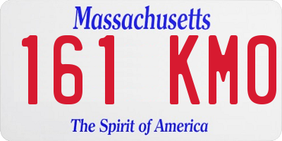 MA license plate 161KM0