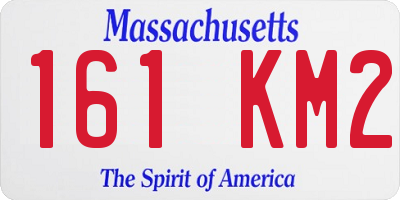 MA license plate 161KM2