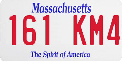 MA license plate 161KM4