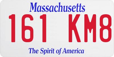 MA license plate 161KM8