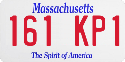 MA license plate 161KP1