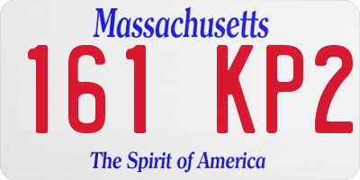 MA license plate 161KP2