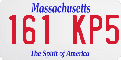 MA license plate 161KP5