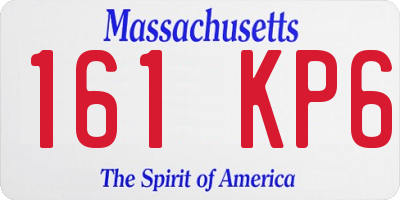 MA license plate 161KP6