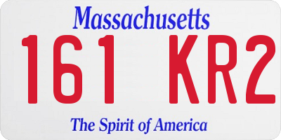 MA license plate 161KR2