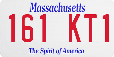 MA license plate 161KT1