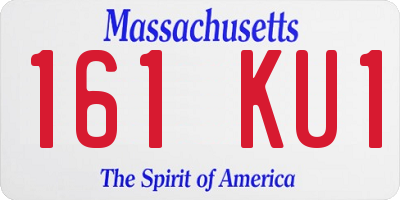 MA license plate 161KU1