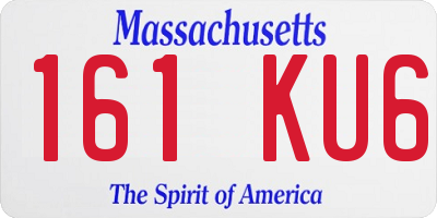 MA license plate 161KU6