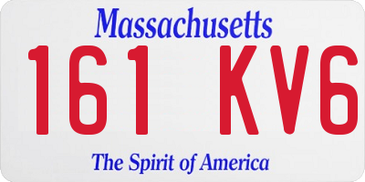MA license plate 161KV6