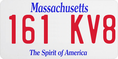 MA license plate 161KV8