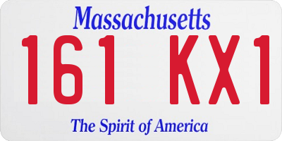 MA license plate 161KX1