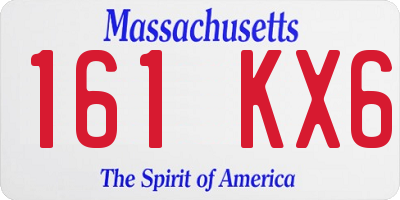 MA license plate 161KX6