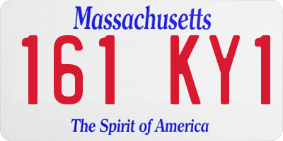 MA license plate 161KY1