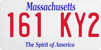 MA license plate 161KY2