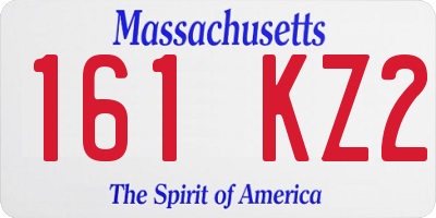 MA license plate 161KZ2