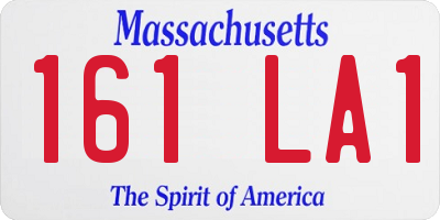 MA license plate 161LA1