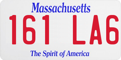 MA license plate 161LA6