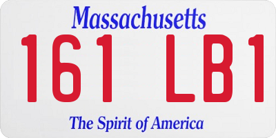 MA license plate 161LB1